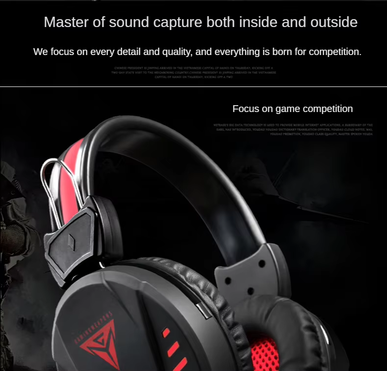 A1 Wired Desktop Computer Gaming Headset 3.5 Wired Headset Gaming Headsets with Microphone E-Sports Subwoofer