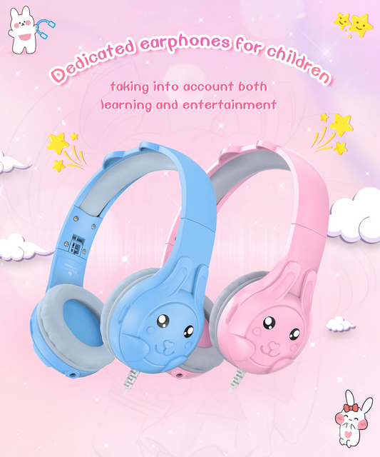 Children’s Headphone With Cable Control Cartoon DIY Headphone Folding Portable Mobile Phone Computer Universal