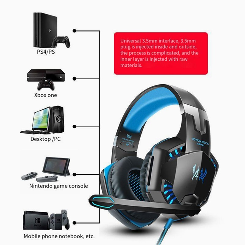 ports Headset With Computer Headset Wired Wholesale Headset Gaming Headset